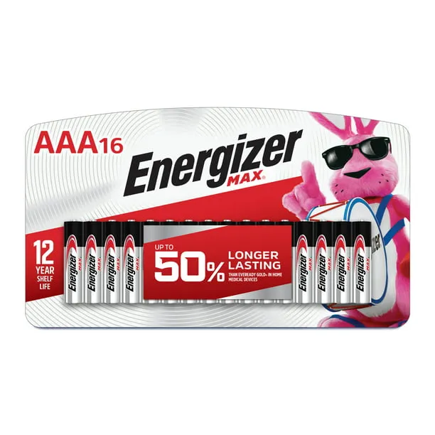 Energizer Max AAA Alkaline Battery, Silver - 24 pack