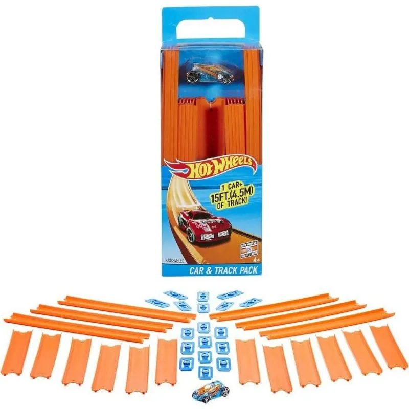 Track Builder Straight Track Includes 15 Feet of Trac by Hot Wheels