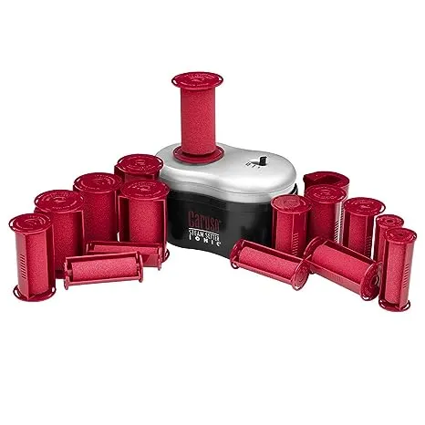 CARUSO IONIC 30 Piece Molecular Steam Hairsetter/Hot Rollers | 5 Size Rollers, Conditions as it Curls