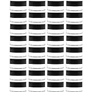 7-Milliliter Glass Lip Balm Jars (24-pack)25-ounce Thick-Walled Containers (Clear with Black Metal Lids)