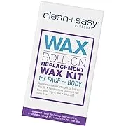 Clean + Easy Roll-On Wax Cartridge Refills Replacement Kit For Face & Body