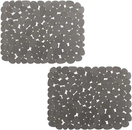 Yolife Pebble Sink Mats for Stainless Steel Sink, PVC Sink Saddle Protectors Kitchen Sink Mat for Porcelain Sink, Dishes and Glassware (Blue,2 Pack)