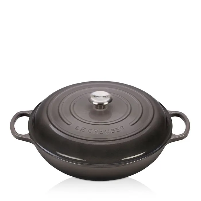 Le Creuset 5-Quart Signature Cast Iron Braiser - White