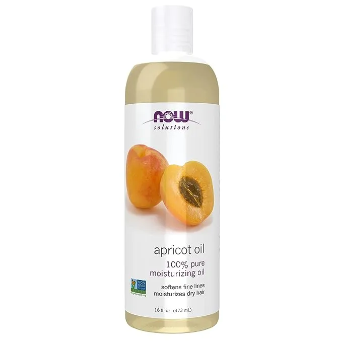 NOW Solutions, Apricot Kernel Oil, Hair Moisturizer, Rejuvenating Skin Oil, Softens Fine Lines, 16-Ounce