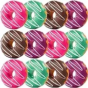 Bedwina Donut Squishies Party Supplies - Pack of 12 3 inch Slow Rising Squishy Toy Donuts for Kids, Squeeze Ball and Stress Relief Donuts for Decorations An