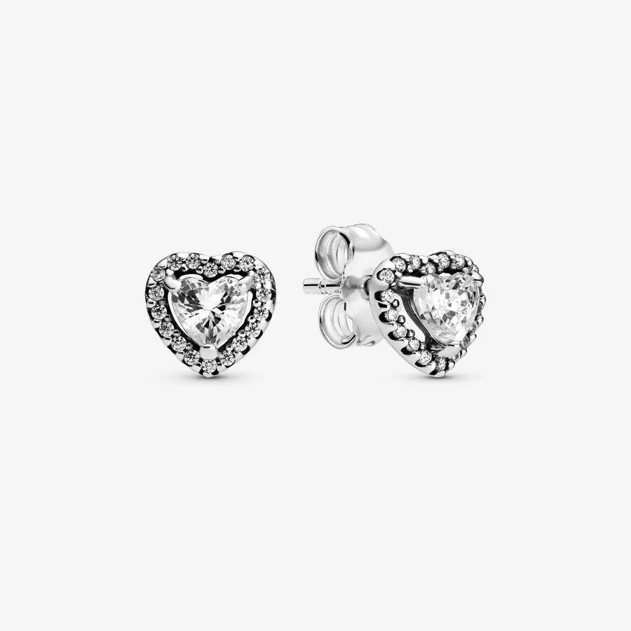 Pandora Elevated Heart Stud Earrings - 298427C01