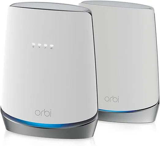 NETGEAR - Orbi AX4200 Tri-Band Mesh WiFi 6 System with 32x8 DOCSIS 3.1 Cable Modem (2-Pack) - White