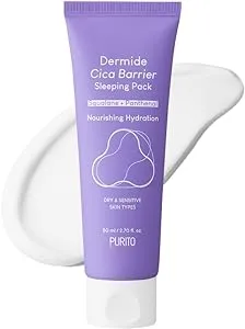 PURITO Dermide Cica Barrier Sleeping Pack 2.7 fl.oz / 80ml ceramide and centella, night cream, sensitive type, moisture pack