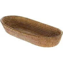 La Jolla Rattan Bread Basket, Large