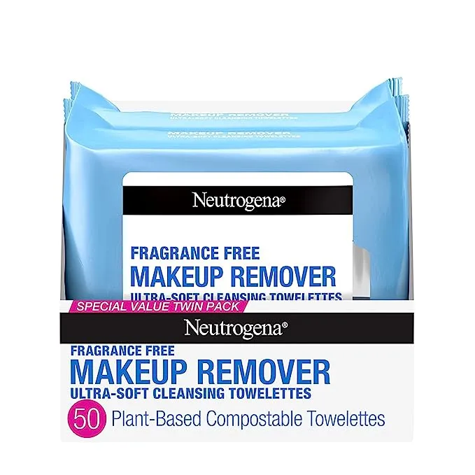 Fragrance-Free Makeup Remover Cleansing Towelettes Twin Pack