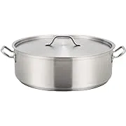 Winco SSLB-15, 15-Quart Stainless Steel Brazier Pan with Cover, SilverWinco SSLB-15, 15-Quart Stainless Steel Brazier Pan with Cover, Silver