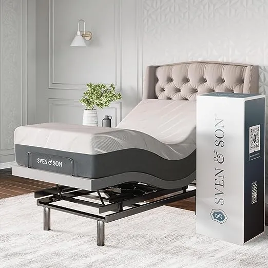 Platinum Collection Adjustable Bed Base + 14in Hybrid Spring Mattress - Medium Soft Sven & Son Size: Twin XL