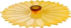 Charles Viancin - Sunflower Silicone Lid for Food Storage and Cooking - 8''/20cm - Airtight Seal on Any Smooth Rim Surface - BPA-Free - Oven, Microwave, Freezer, Stovetop and Dishwasher Safe