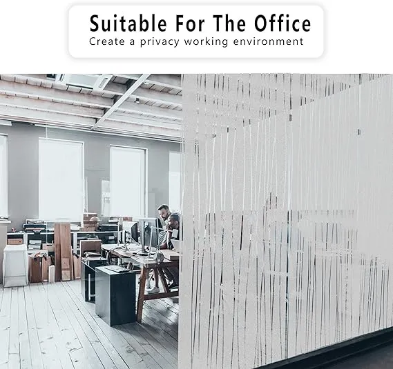 Finnez Window Film Privacy and Light Protection | Vinyl Sticker Film Create Frosted Look | Static Cling | for Home Office Meeting Room 35.4"x78.7"