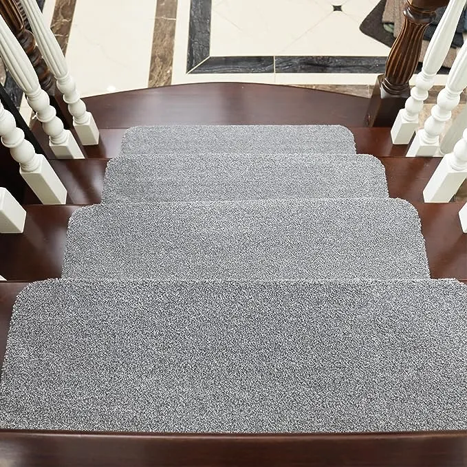 Cosy HOMEER Stair Treads Non-Slip Carpet Mat 28inX9in Indoor Stair Runners for Wooden Steps, Stair Rugs for Kids and Dogs, 100 P