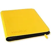 Vault X Premium Exo-Tec® Zip Binder - 9 Pocket Trading Card Album Folder - 360 Side Loading Pocket Binder for TCG (Red)