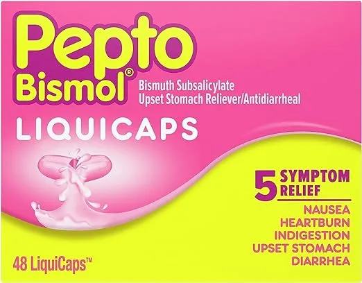 Pepto-Bismol 5 Symptom Stomach Relief - Liquicaps