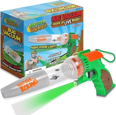 Nature Bound Bug Catcher Toy, Eco-Friendly Bug Vacuum, Catch and Release Indoor/Outdoor Play, Ages 3 to 12, Green