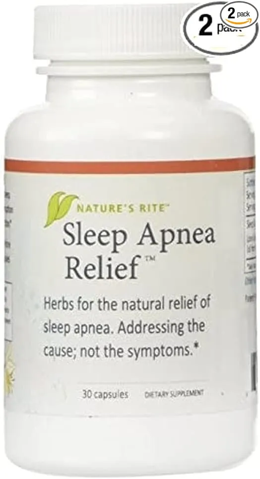 Nature's Rite Sleep Breathing Support - Natural Assistance for Better Sleep, Improve Breathing Pattern, 30 Capsules, All-Natural Herbal Ingredients, Made in USA