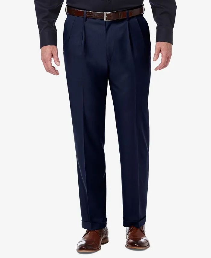 Haggar Men's Premium Comfort Classic Fit Pleat Dress Pants