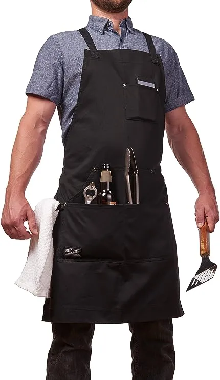 Stylish Denim Artisan Apron with Multi-Purpose Utility - Craftsmanship Essential