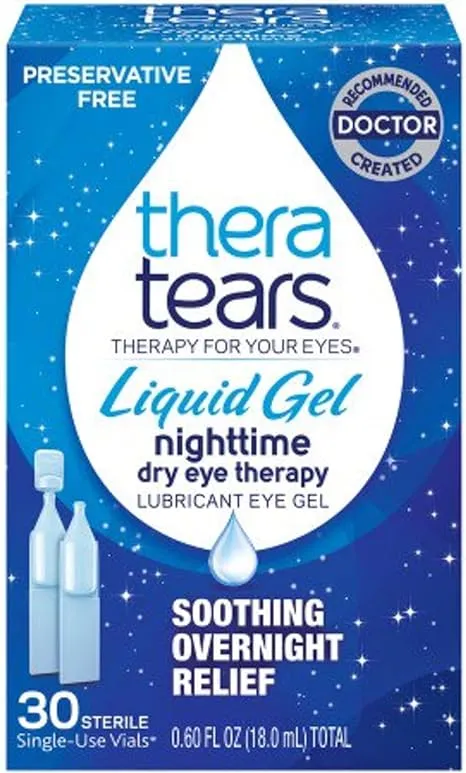 Theratears Nighttime Dry Eye Therapy Lubricant Eye Gel, 30 Ea, 0.60 Oz