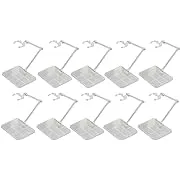 Action Figure Stand, Migaven 10pcs Assembly Action Figure Display Holder Base Doll Durable Model Support Display Stand Compatible with HG RG SD SHF Gundam 1/144 Toy Clear