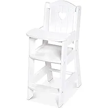 Melissa & Doug Play High Chair - Pretend Play High Chair Baby Doll Accessories,White