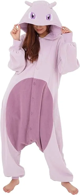 SAZAC Pokemon Mewtwo Kigurumi - Luxurious Adult Onesie Halloween Costume | Pokemon Pajamas | Easy Care, Durable Cosplay