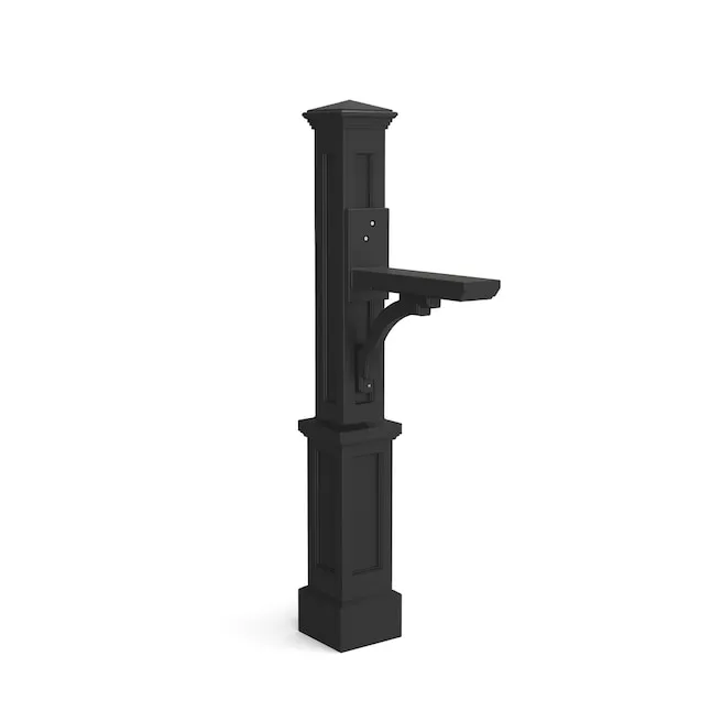 Mayne Newport Plus Vinyl Mailbox Post - Black