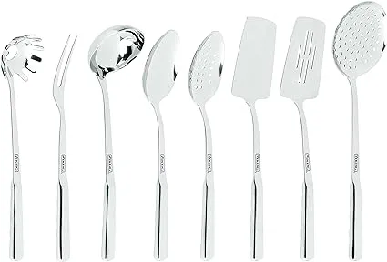 Viking Culinary 304 Stainless Steel Kitchen Utensil Set Silver 8 Piece 