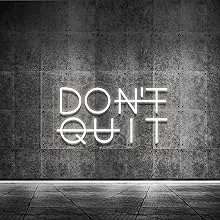 Don't Quit LED Neon Sign for Wall Decor, DO IT LED Neon Lights Party Decorations, USB Powered Switch LED Neon Lights lighting adjustable for Office Room, Gym Room, Man Cave, Gamer Room Decor