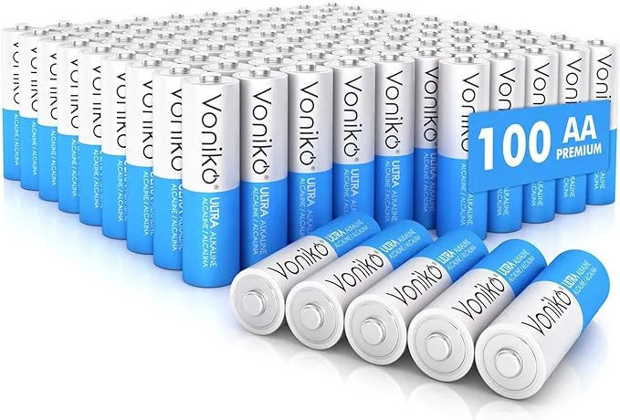 Voniko Premium Grade AA Batteries Alkaline Double A Battery