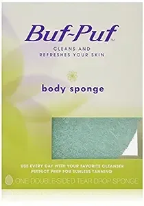 Buf-Puf Body Sponge, Bath Sponge, Dermatologist Developed, Cleanses Skin of Dirt, and Excess Oil, Reusable, Exfoliating, 6 Count