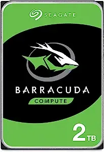 Seagate BarraCuda 2TB Internal Hard Drive HDD – 3.5 Inch SATA 6 Gb/s 7200 RPM 64MB Cache for Computer Desktop PC Laptop (ST2000DM006)