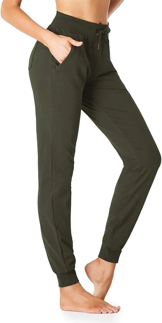 SEVEGO Lightweight Women's Tall Inseam Cotton Soft Jogger with Zipper Pockets Cargo Pants