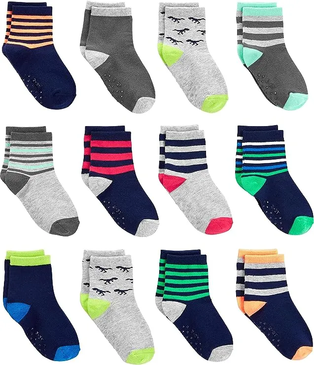 Simple Joys by Carter's Unisex Babies' Crew Socks, 12 pairs