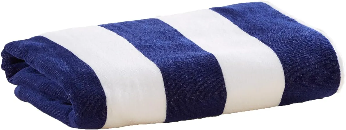 Great Bay Home Cabana Beach Towel in Navy