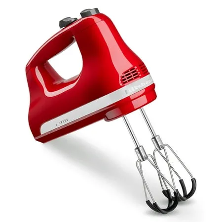 6-Speed Electric Hand Mixer, Beaters and Whisk, with Snap-On Storage Case