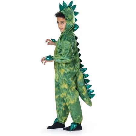 Dress-Up-America T-Rex Costume for Kids - Dinosaur Costume for Boys and Girls - Green Dino Jumpsuit Toddler 4