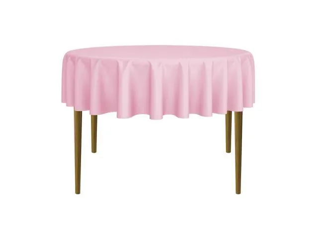 Lann's Linens - 10 Premium 70' Round Tablecloths for Wedding / Banquet / Restaurant - Polyester Fabric Table Cloths - Pink