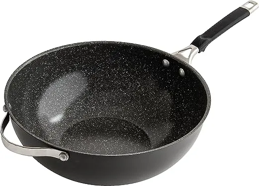 Nordic Ware Verde Aluminized Steel Cookware with Ceramic Coating, 12-Inch Wok