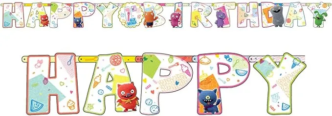 "UglyDolls Movie" Birthday Add-An-Age Letter Banner Kit, 25 Pc.