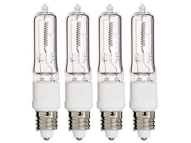 Pack Of 4 Q50CL/MC - 50 Watt JD T4 E11 Mini Candelabra Base 120V Clear Light ...