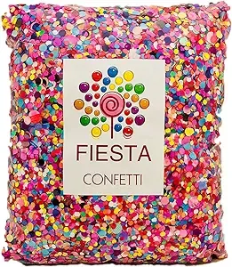 Fiesta Confetti.Value Mexican Colorful Paper Confetti. Jumbo Bag .95Lb/425Gr.