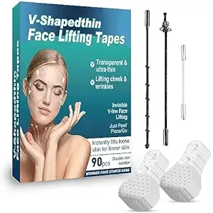 40 PCS Refill Tapes for Instant Face Neck and Eye Lift Kit Face Lift Tape Face Lifting Patch Invisible V-line Facelift Patch Tapes and Bands kit Neck and Eye/Double Chin Lift Best Gift for Women