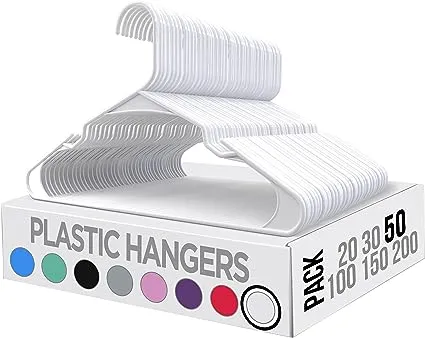 Utopia Home Clothes Hangers 30 Pack Plastic Hangers Space Saving