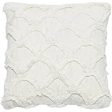 Creative Co-Op White Square Cotton Chenille Pillow