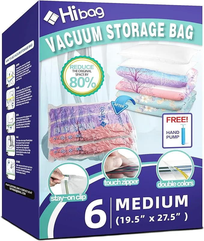 Vacuum Storage Bags, Space Saver Vacuum Seal Storage Bags 35-Pack Sealer Bags for Clothes, Clothing, Bedding, Comforter, Blanket (35C)