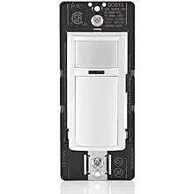 Leviton DOS15-1LZ Decora Occupancy Motion Sensor In-Wall Switch, Auto-On, 15A, Single Pole, Multi-Way or Multi-Sensor, White with Ivory, Light Almond FaceplatesLeviton DOS15-1LZ Decora Occupancy Motion Sensor In…